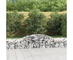 Išlenkti gabiono krepšiai, 3vnt., 300x50x40/60cm, geležis