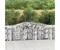 Išlenkti gabiono krepšiai, 3vnt., 400x50x80/100cm, geležis