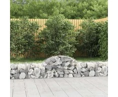 Išlenkti gabiono krepšiai, 40 vnt., 200x50x40/60cm, geležis