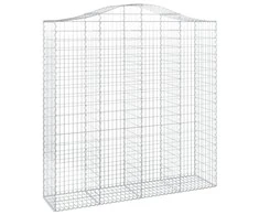 Išlenkti gabiono krepšiai, 4vnt., 200x50x200/220cm, geležis