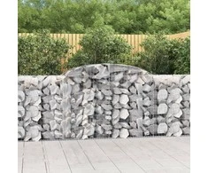 Išlenkti gabiono krepšiai, 4vnt., 300x50x100/120cm, geležis