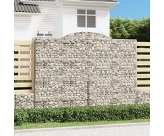Išlenkti gabiono krepšiai, 4vnt., 300x50x220/240cm, geležis