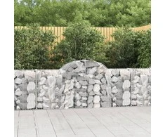 Išlenkti gabiono krepšiai, 5vnt., 200x30x80/100cm, geležis