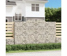 Išlenkti gabiono krepšiai, 5vnt., 300x50x180/200cm, geležis