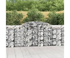 Išlenkti gabiono krepšiai, 6vnt., 300x50x100/120cm, geležis