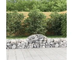 Išlenkti gabiono krepšiai, 8vnt., 200x50x40/60cm, geležis