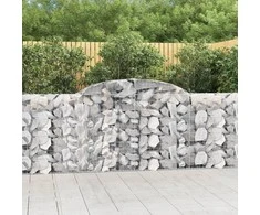 Išlenkti gabiono krepšiai, 8vnt., 300x30x100/120cm, geležis