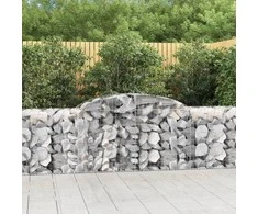Išlenkti gabiono krepšiai, 8vnt., 300x50x80/100cm, geležis