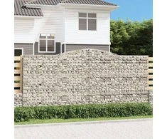 Išlenkti gabiono krepšiai, 8vnt., 400x50x180/200cm, geležis