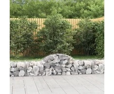Išlenkti gabiono krepšiai, 9vnt., 200x50x40/60cm, geležis