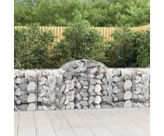 Išlenkti gabiono krepšiai, 9vnt., 200x50x80/100cm, geležis
