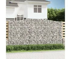 Išlenkti gabiono krepšiai, 9vnt., 400x50x200/220cm, geležis