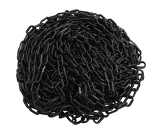 Įspėjamoji grandinė, juodos spalvos, 100m, plastikas