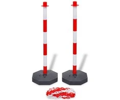 Įspėjamųjų Kelio Stulpų ir 10 m Ilgio Plastikinės Grandinės Komplektas