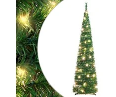 Išskleidžiama dirbtinė Kalėdų eglutė, žalia, 120cm, 50 LED