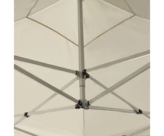 Išskleidžiama palapinė su sienomis, kreminės, 2x2m, aliuminis