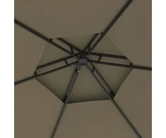 Išskleidžiama pavėsinė su šoninėmis sienomis, taupo spalva, 3,1x2,7m