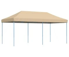 Išskleidžiama proginė palapinė, smėlio spalvos, 580x292x315cm