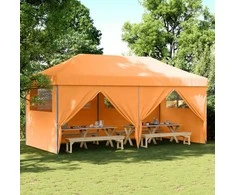 Išskleidžiama proginė palapinė su 4 sienomis, oranžinė