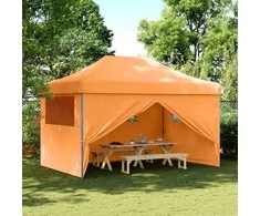 Išskleidžiama proginė palapinė su 4 sienomis, oranžinė