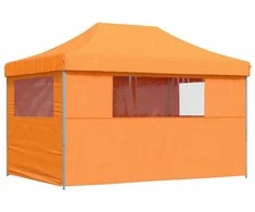 Išskleidžiama proginė palapinė su 4 sienomis, oranžinė