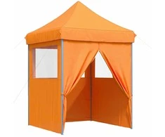 Išskleidžiama proginė palapinė su 4 sienomis, oranžinė
