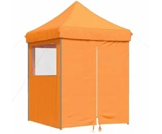 Išskleidžiama proginė palapinė su 4 sienomis, oranžinė