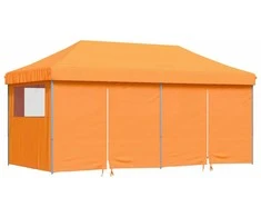 Išskleidžiama proginė palapinė su 4 sienomis, oranžinė