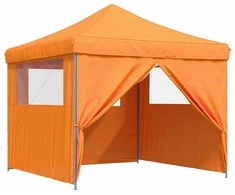 Išskleidžiama proginė palapinė su 4 sienomis, oranžinė