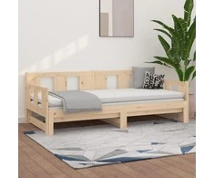 Ištraukiama lova, 2x(80x200)cm, pušies medienos masyvas