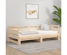 Ištraukiama lova, 2x(80x200)cm, pušies medienos masyvas