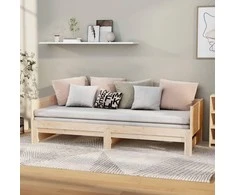 Ištraukiama lova, 2x(80x200)cm, pušies medienos masyvas