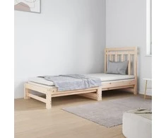 Ištraukiama lova, 2x(90x190)cm, pušies medienos masyvas