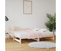 Ištraukiama lova, 2x(90x200)cm, pušies medienos masyvas