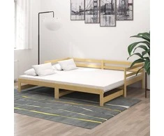 Ištraukiama lova, 2x(90x200)cm, pušies medienos masyvas