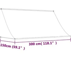 Ištraukiama markizė, antracito, 300x150cm, audinys ir plienas