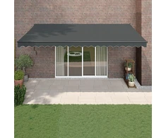Automatinė ištraukiama markizė, antracito spalvos, 5x3m