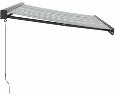 Ištraukiama markizė, antracito/balta, 3,5x2,5m, audinys
