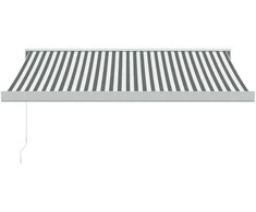 Ištraukiama markizė, antracito/balta, 3,5x2,5m, audinys