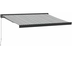 Ištraukiama markizė, antracito/balta, 3,5x2,5m, audinys