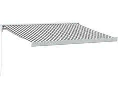 Ištraukiama markizė, antracito/balta, 3x2,5m, audinys/aliuminis