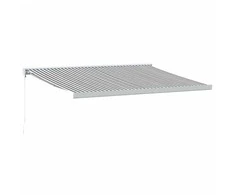 Ištraukiama markizė, antracito/balta, 4x3m, audinys/aliuminis
