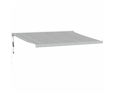 Ištraukiama markizė, antracito/balta, 4x3m, audinys/aliuminis