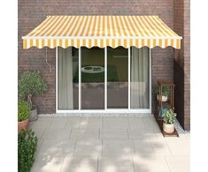 Automatinė ištraukiama markizė, geltona ir balta, 3,5x2,5m