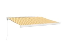 Ištraukiama markizė, geltona/balta, 3,5x2,5m, audinys/aliuminis