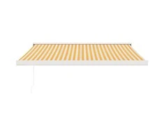 Ištraukiama markizė, geltona/balta, 3,5x2,5m, audinys/aliuminis