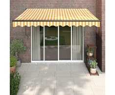 Automatinė ištraukiama markizė, geltona ir balta, 3,5x2,5m