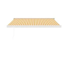 Ištraukiama markizė, geltona/balta, 3x2,5m, audinys/aliuminis
