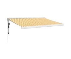 Ištraukiama markizė, geltona/balta, 3x2,5m, audinys/aliuminis