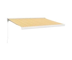 Ištraukiama markizė, geltona/balta, 3x2,5m, audinys/aliuminis